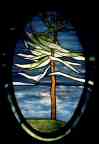"Crooked Fir 1" Stained Glass Window