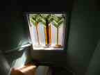"Mountain Ash" Prairie School (Frank Lloyd Wright) style stained glass window